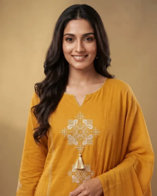 Mustard_Mal_Cotton_Embroidered_Straight_Suit_Set_For_Women