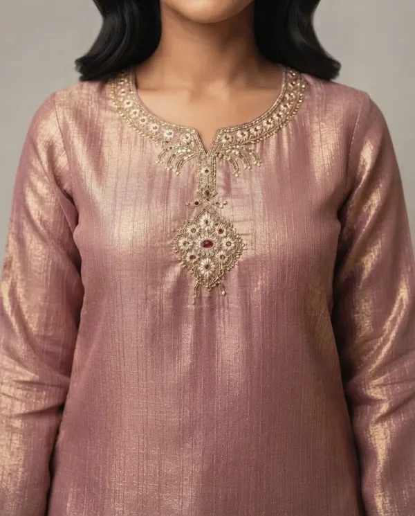 Pink_Woven_Straight_Fit_Kurta_Set_for_Women