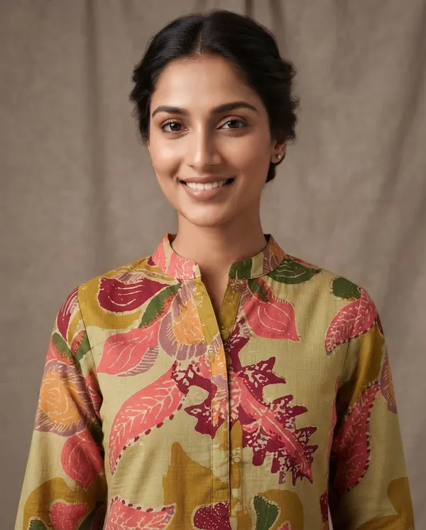 Mustard_Floral_Print_Straight_Kurta_Set_for_Women