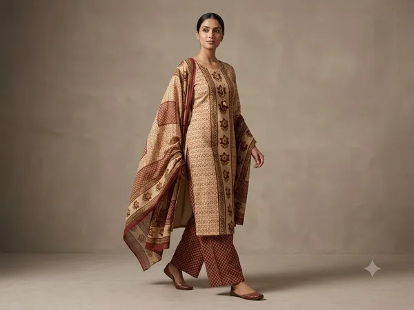 Brown_Mal_Cotton_Printed_Straight_Kurta_Set_For_Women