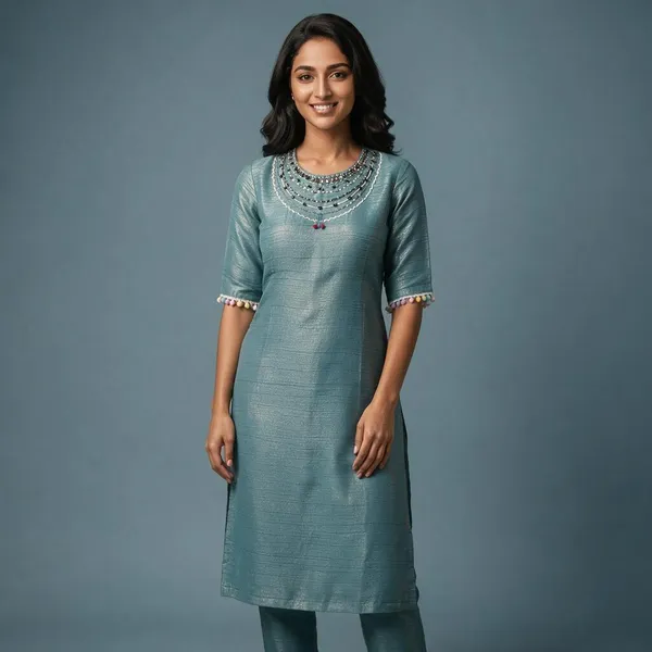 Teal_Salsa_Embellished_Straight_Fit_Kurta_For_Women