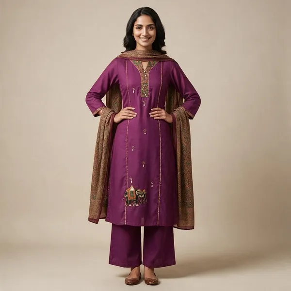 Purple_Jaipuri_Cotton_Straight_Ethnic_Kurta_Set_For_Women