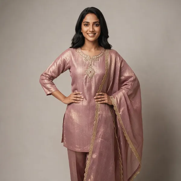 Pink_Salsa_Woven_Straight_Fit_Kurta_Set_For_Women