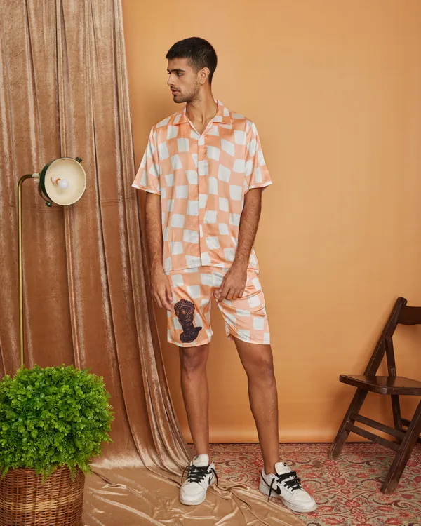 Fuzzy_Checkers_Premium_Soft_Satin_Shorts