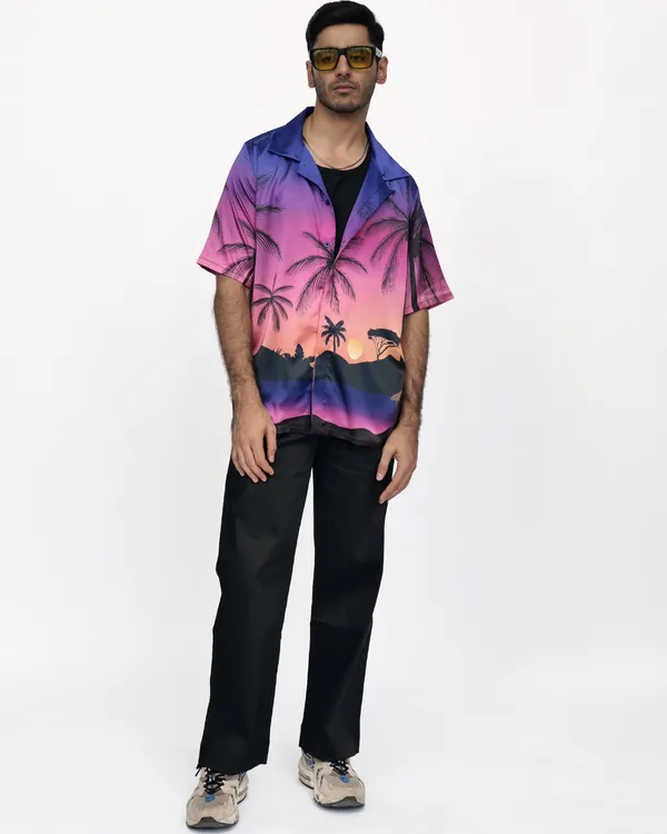 Purple_Palms_Premium_Soft_Satin_Shirt