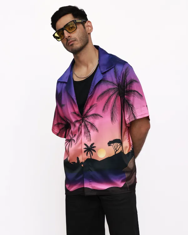 Purple_Palms_Premium_Soft_Satin_Shirt