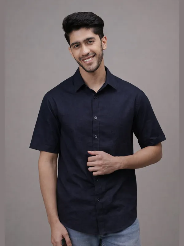 Midnight_Navy_Linen_Shirt
