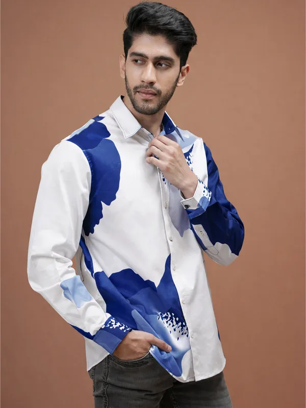 Azure_Bloom_Cotton_Print_Shirt