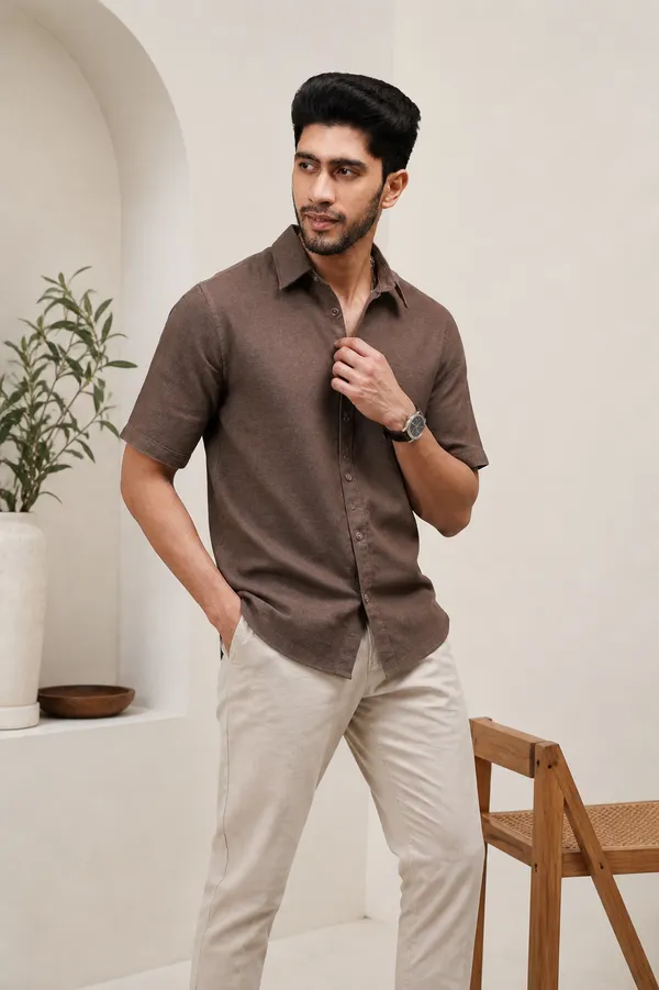 Burnt_Clay_Linen_Shirt