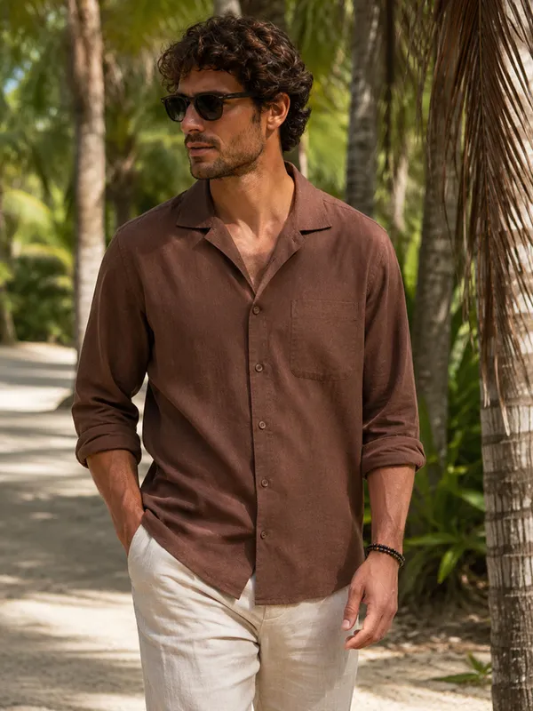 Driftwood_Brown_Linen_Shirt