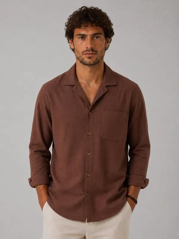 Driftwood_Brown_Linen_Shirt