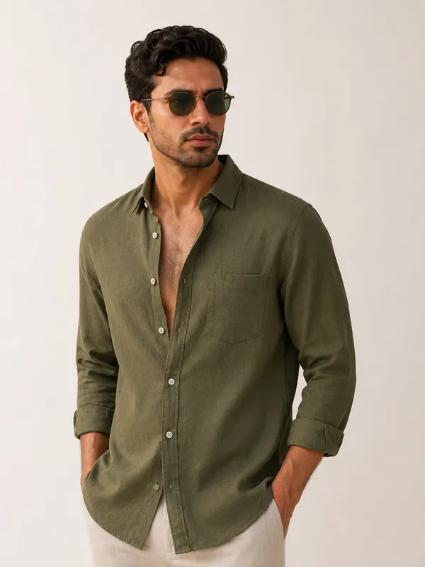 Tuscan_Olive_Linen_Shirt
