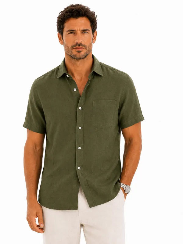 Tuscan_Olive_Linen_Shirt