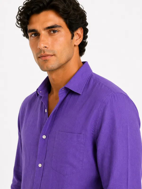 Monte_Carlo_Violet_Linen_Shirt