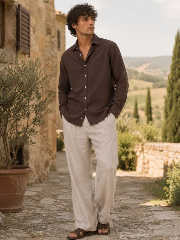 Florence_Mocha_Linen_Shirt