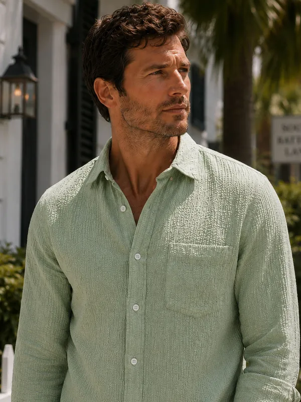 Sage_Green_Seersucker_Shirt