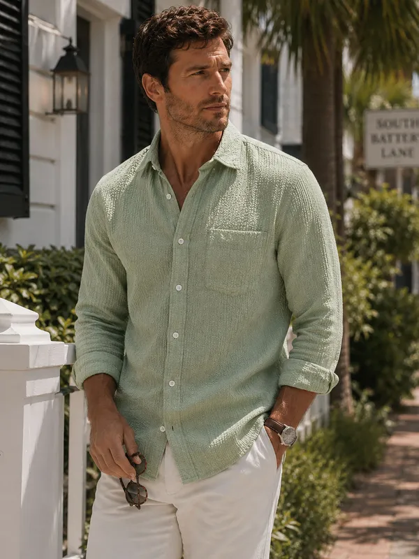 Sage_Green_Seersucker_Shirt