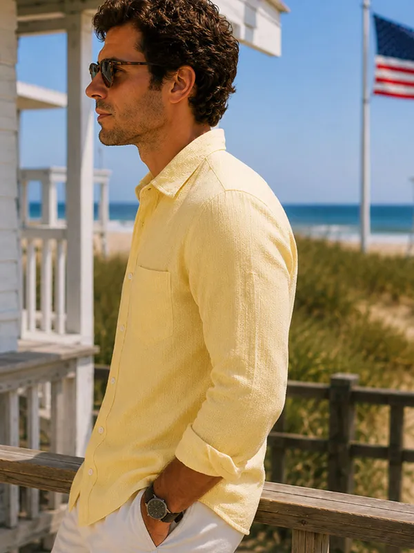 Butter_Yellow_Seersucker_Shirt