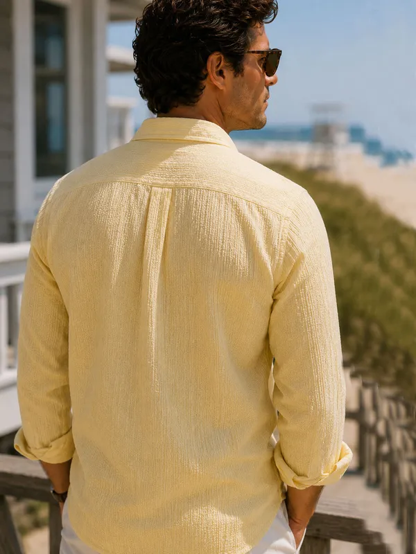 Butter_Yellow_Seersucker_Shirt