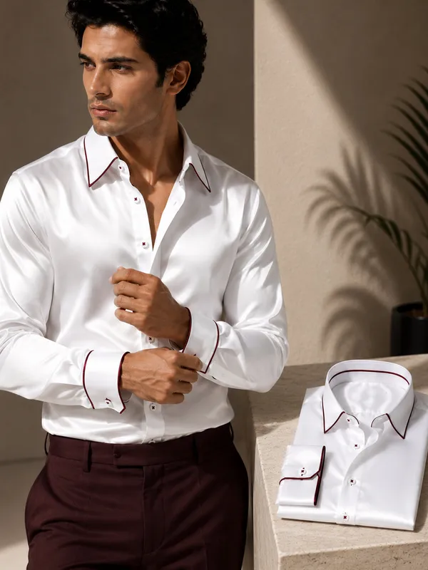 Windsor_Piping_Premium_Soft_Satin_Party_Shirt