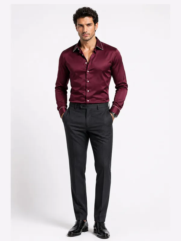 Windsor_Wine_Piping_Premium_Soft_Satin_Party_Shirt