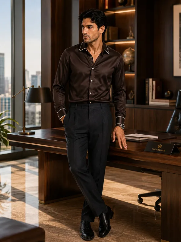 Chocolate_Truffle_Piping_Premium_Soft_Satin_Party_Shirt