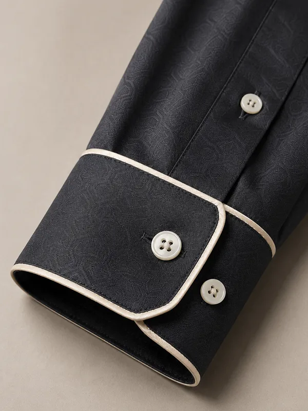 Graphite_Piping_Premium_Soft_Satin_Party_Shirt