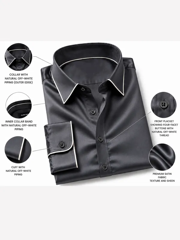 Graphite_Piping_Premium_Soft_Satin_Party_Shirt