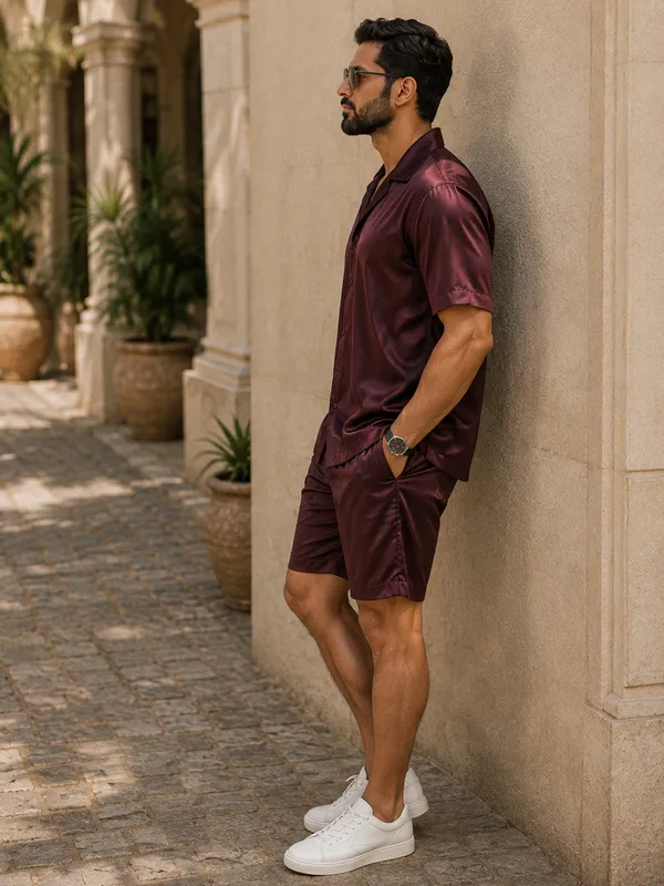 Signature_Satin_Cuban_Shirt-Burgundy