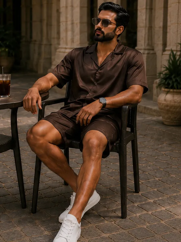Signature_Satin_Cuban_Shirt-Chocolate_Brown