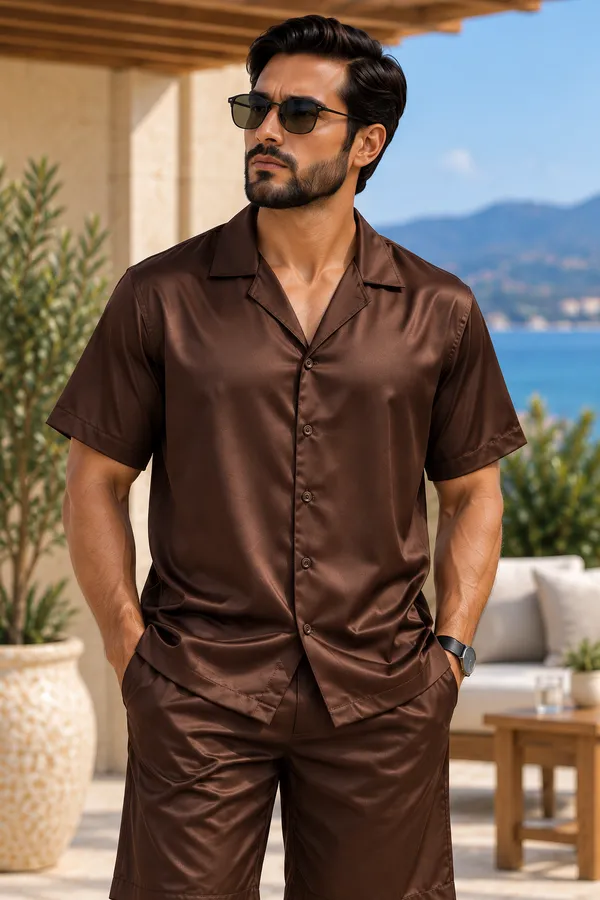 Signature_Satin_Cuban_Shirt-Chocolate_Brown