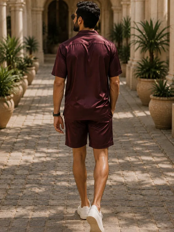 Signature_Satin_Co-Ord_Set-•	Burgundy