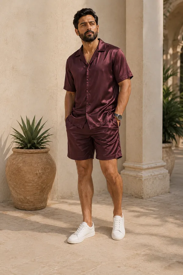 Signature_Satin_Co-Ord_Set-•	Burgundy