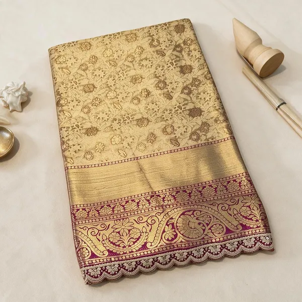 Beige_Brocade_Traditional_Silk_And_Polyster_Saree_For_Women