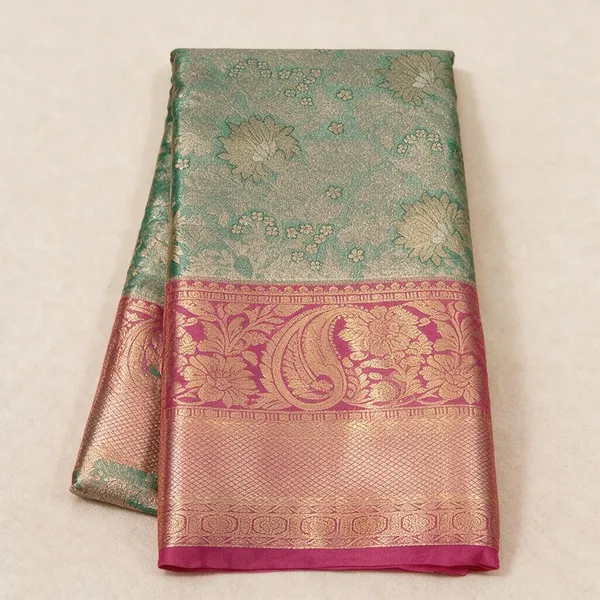 Green_Traditional_Saree_Silk_And_Polyster_For_Women