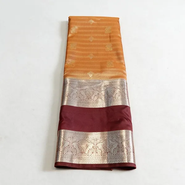 Orange_Traditional_Zari_Border_Silk_And_Polyster_Saree_For_Women