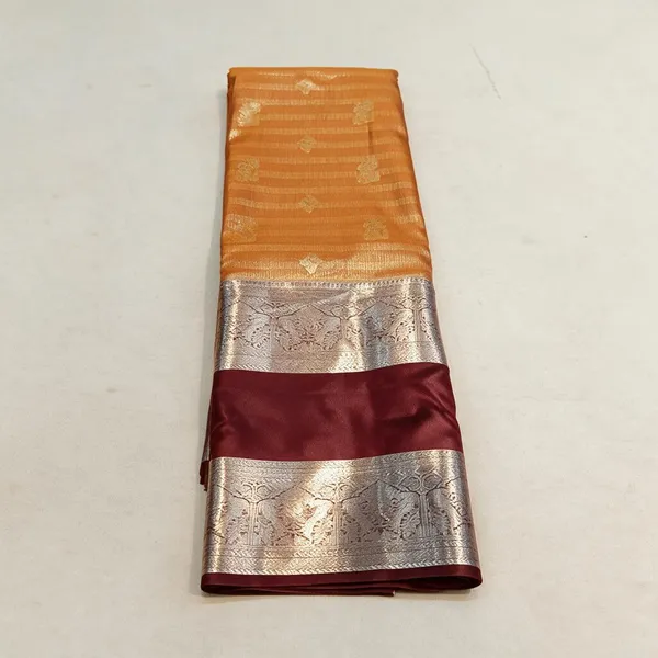 Orange_Traditional_Zari_Border_Silk_And_Polyster_Saree_For_Women