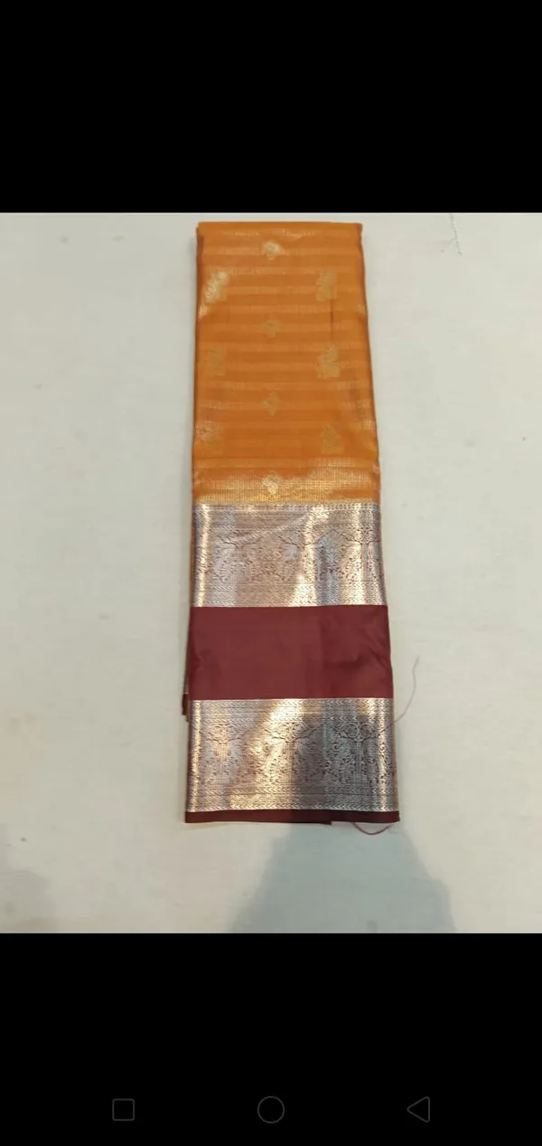 Orange_Traditional_Zari_Border_Saree_for_Women