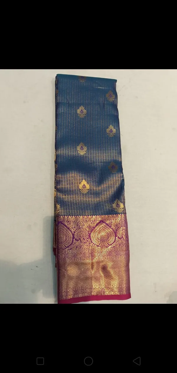 Blue_Woven_Zari_Border_Saree_for_Women