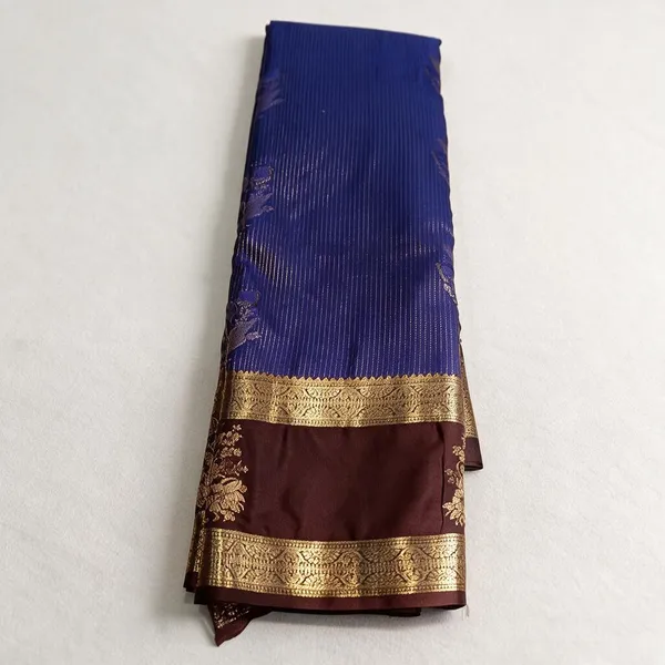 Blue_Silk_Zari_Border_Silk_And_Polyster_Saree_For_Women