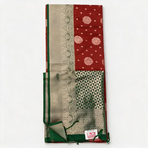 Blue_Silk_Zari_Border_Silk_And_Polyster_Saree_For_Women