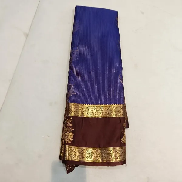 Blue_Silk_Zari_Border_Silk_And_Polyster_Saree_For_Women