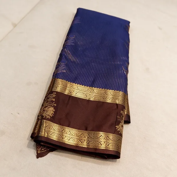 Blue_Silk_Zari_Border_Silk_And_Polyster_Saree_For_Women