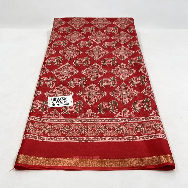 Blue_And_Brown_Banarasi_Silk_Saree_For_Women