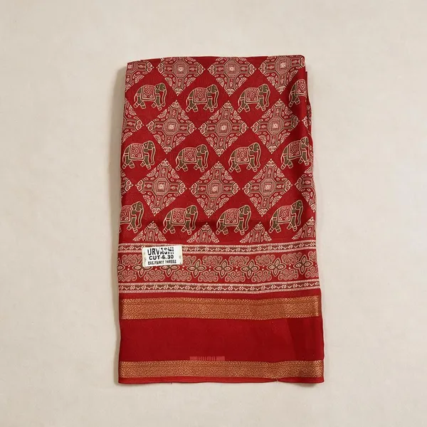 Red_Printed_Fancy_Silk_And_Polyster_Saree_For_Women