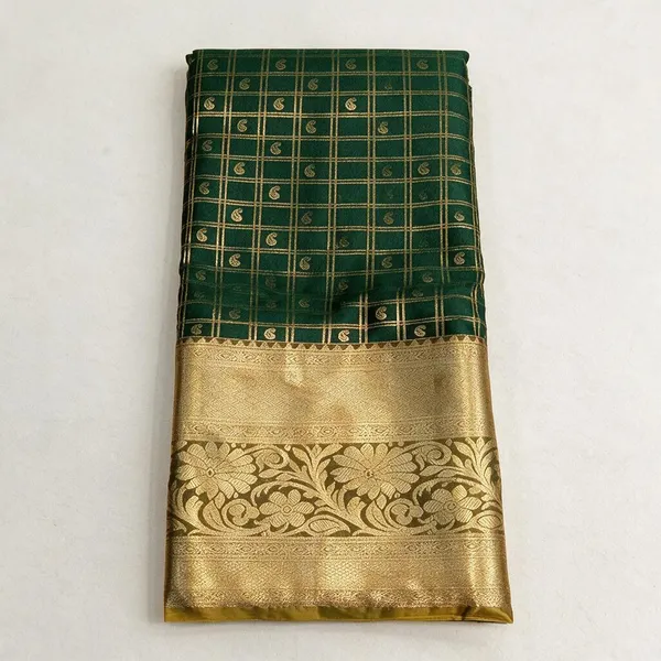 Green_Traditional_Zari_Border_Silk_And_Polyster_Saree_For_Women
