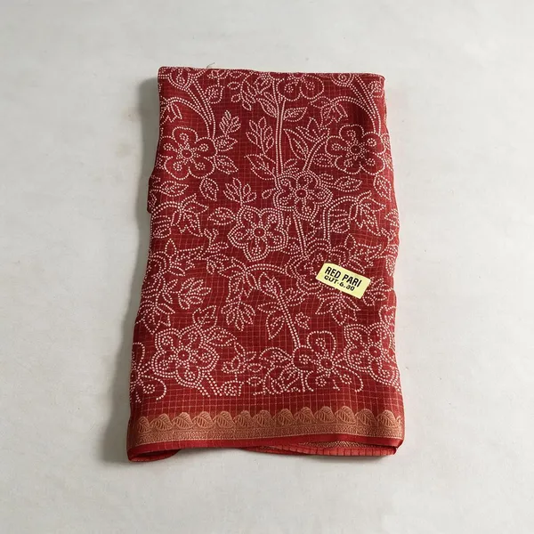 Red_Printed_Silk_And_Polyster_Saree_For_Women