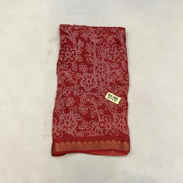 Red_Printed_Silk_And_Polyster_Saree_For_Women