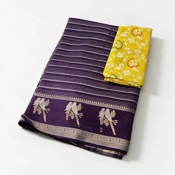 Green_And_Magenta_Traditional_Silk_And_Polyster_Saree_For_Women