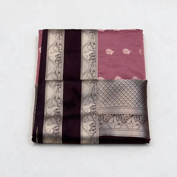 Teal_Silk_And_Polyster_Zari_Border_Saree_For_Women